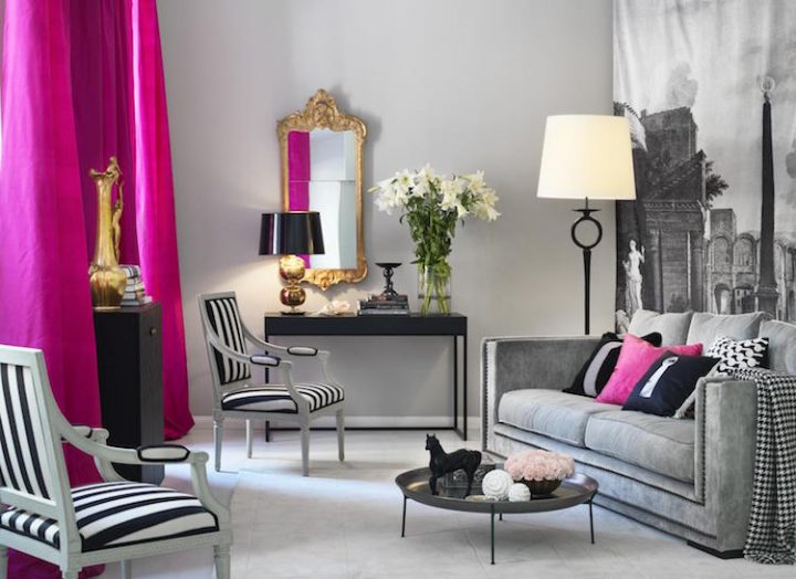 Couleur Rose Fuchsia – Comment Adopter La Couleur Fushia destiné Rideau Rose Fushia Et Gris