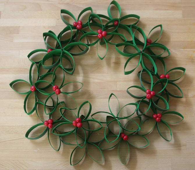 Couronne De Noël Avec Des Rouleaux De Papier Toilette intérieur Fleur Avec Rouleau Papier Toilette