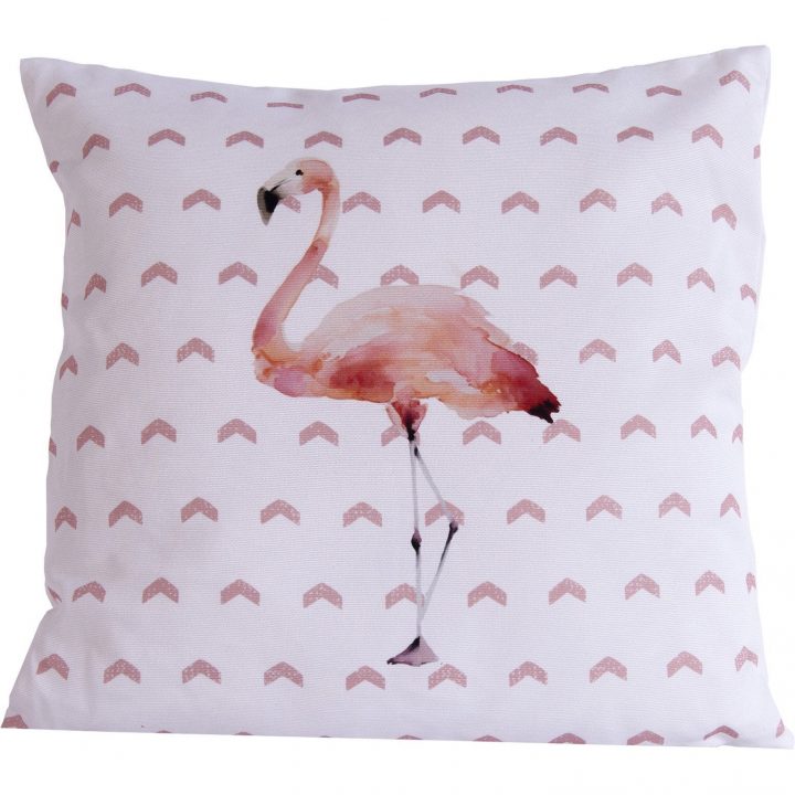 Coussin Pina Pinky Flamant, Rose L.40 X H.40 Cm | Leroy Merlin concernant Rideau Flamant Rose