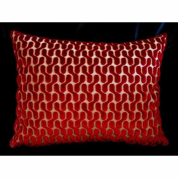 Coussin Welcome Velours Bordeaux Déhoussable 30 X 40 Cm tout Rideaux Sur Mesure Bordeaux