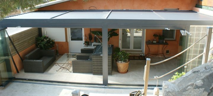 Création De Terrasse Avec Une Pergola Bioclimatique Et avec Veranda Rideau Pergola Bioclimatique