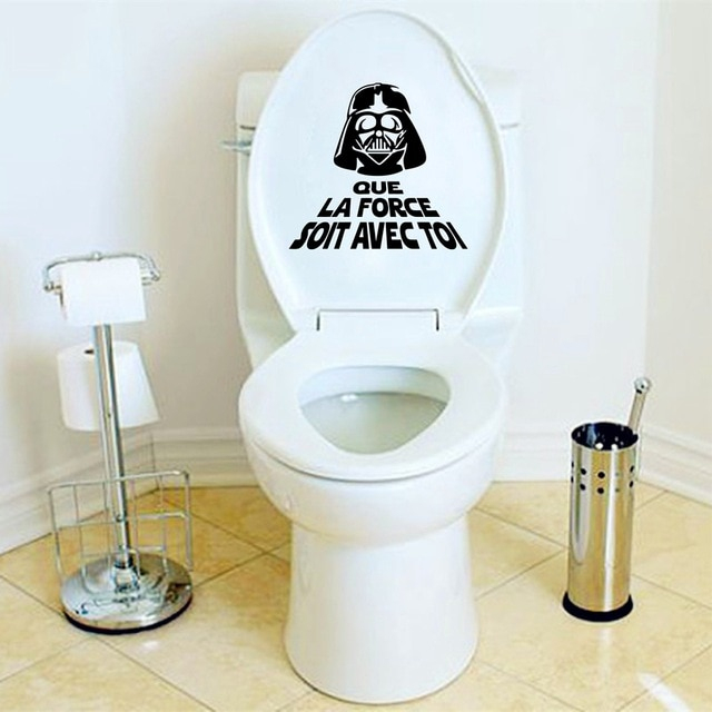 Creative Français Vinyle Wall Sticker Star War Toilettes encequiconcerne Lunettes Toilettes