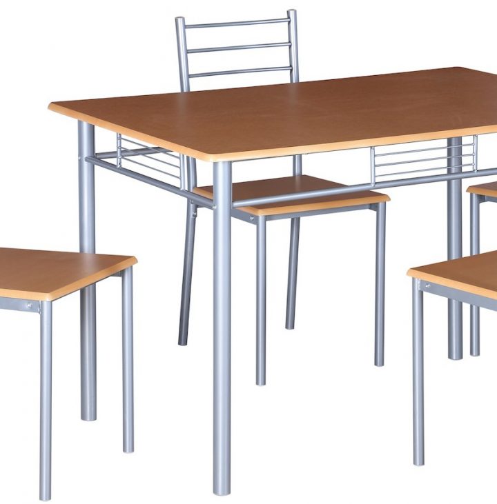 Cuisine Table De Cuisine Et Salle À Manger + 4 Chaises serapportantà Ensemble Table Et Chaise Salle À Manger