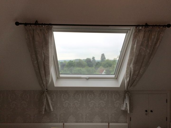 Curtains For Velux Window Made With Laura Ashley Josette dedans Rideau Fenetre De Toit