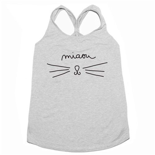 Débardeur Dos Nageur Gris Chiné "Miaou" – Candy For Richmen avec Mini Golf Pour Toilettes