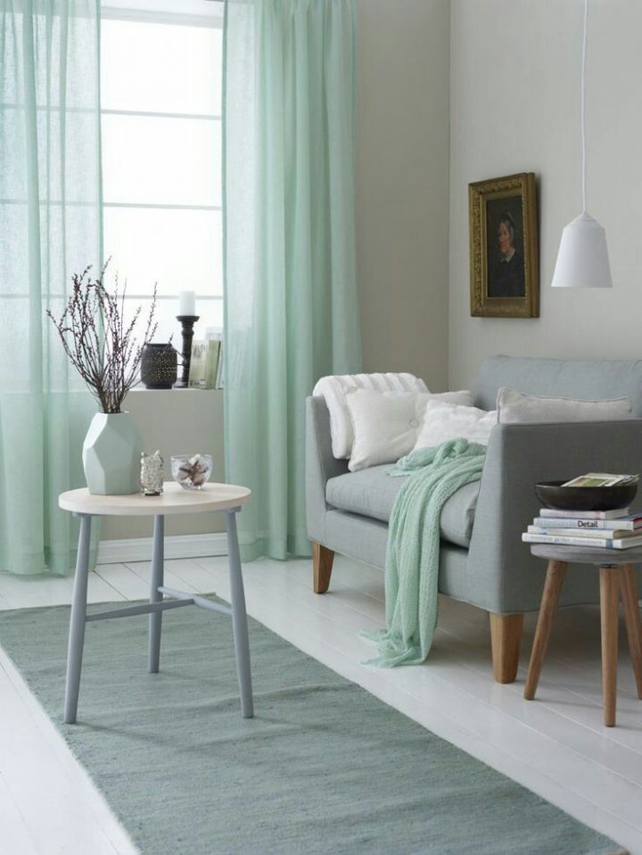 Deco-Menthe-A-L-Eau-Vert-Pastel-Gris-Decoration-Interieur à Rideau Pastel
