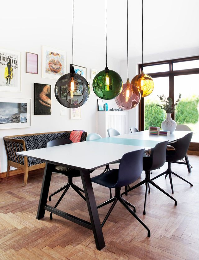 Déco Salle À Manger : 12 Idées Pour Apporter De La Couleur avec Luminaires Salle À Manger