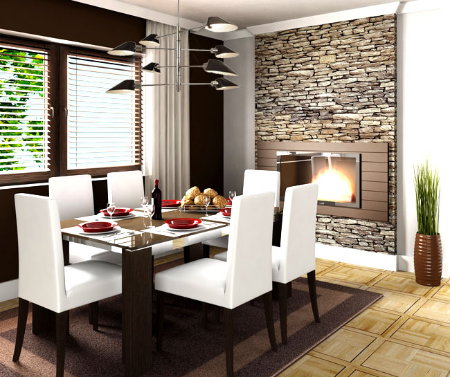 Déco Salle A Manger Style Contemporain – Exemples D destiné Lustre De Salle À Manger