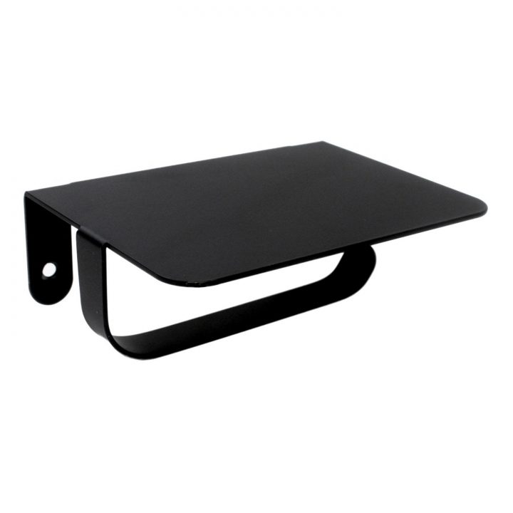 Dérouleur Papier Toilette Avec Tablette Scandi, Noir Noir dedans Toilettes Leroy Merlin