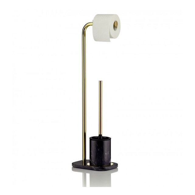 Dérouleur Papier Toilette Et Porte Brosse Wc Marbre Et à Porte Papier Toilette Sur Pied