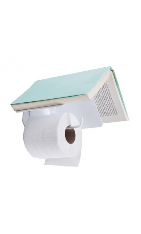 Dérouleur Papier Wc Blanc Avec Support Pour Livre serapportantà Support Papier Toilette Original