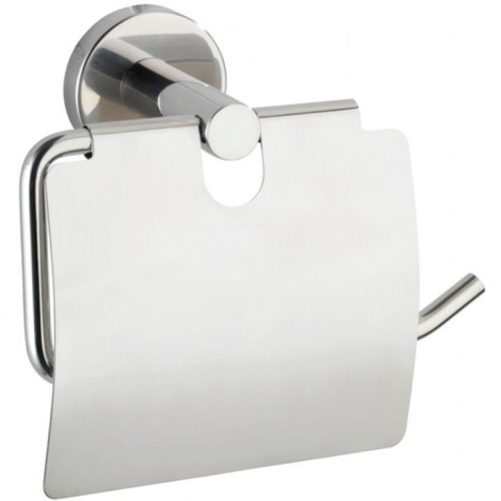 Dérouleur Papier Wc – Bosio – Support Mural – Couvercle à Porte Papier Toilette Rouge