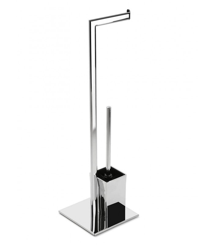 Dérouleur Papier Wc + Brosse Wc Sur Pied Chrome – Wadiga serapportantà Balai Toilette Dérouleur Papier Wc + Brosse Wc Sur Pied Chrome – Wadiga serapportantà Balai Toilette
