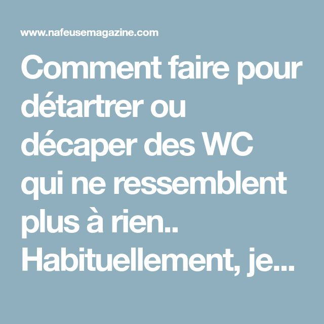 Détartrer Ses Wc Avec De L'Acide Chlorhydrique ! (Avec dedans Acide Pour Deboucher Toilette Détartrer Ses Wc Avec De L'Acide Chlorhydrique ! (Avec dedans Acide Pour Deboucher Toilette