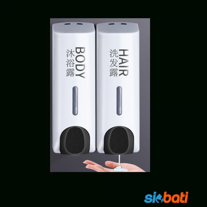 Distributeur De Savon Deux Gel Douche Mural – Siobati pour Distributeur De Gel Douche