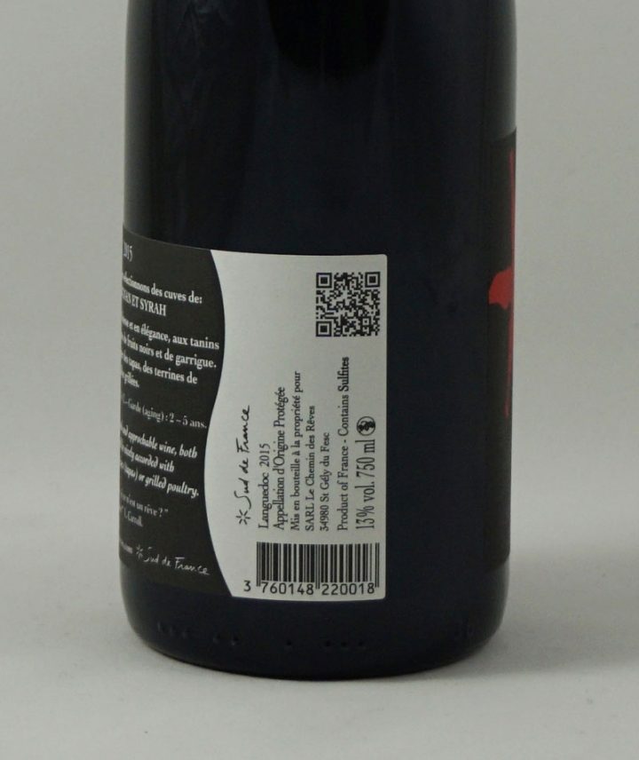 Domaine Le Chemin Des Rêves Bois-Moi Rouge 2015 encequiconcerne Chemin Des Reves