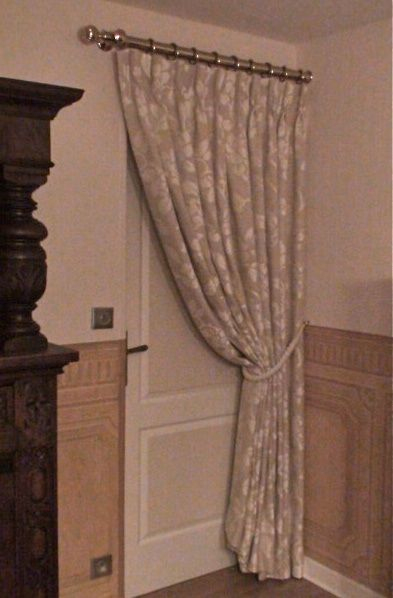 Double-Rideaux Doublés Sur Tringle Laiton Massif De Houlès intérieur Ruflette Rideaux Crochets Double-Rideaux Doublés Sur Tringle Laiton Massif De Houlès intérieur Ruflette Rideaux Crochets