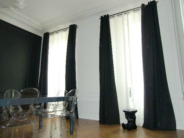 Double-Rideaux En Lin Noir Avec Oeillets (Avec Images pour Rideaux Occultants Blanc