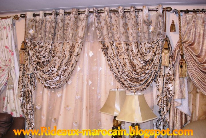 Double Rideaux Marocain De Dernières Tendances destiné Rideaux Salon Moderne 2017