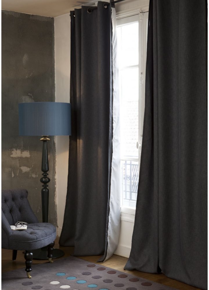 Doublure Thermique Hiver "Moondream" (Gris Argent encequiconcerne Rideau Isolant Thermique Hiver