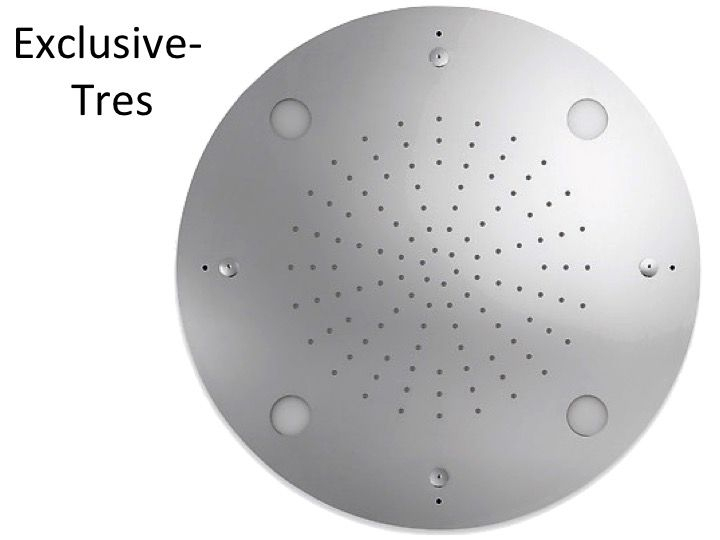 Douche Acier Inoxydable De Tête Anticalcaire Chromotherapy dedans Position Douche