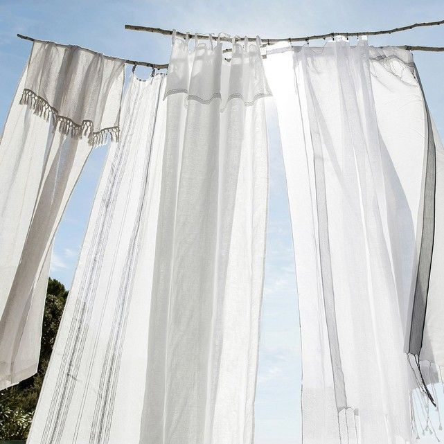 Drap Léger, Gaze De Lin, Elphir | Rideaux, Pince Rideau concernant Rideau Gaze De Lin
