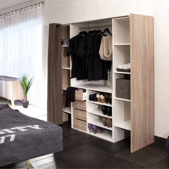 Dress Kit Dressing Extensible Décor Chene + Rideau pour Rideau Pour Cacher Dressing Dress Kit Dressing Extensible Décor Chene + Rideau pour Rideau Pour Cacher Dressing