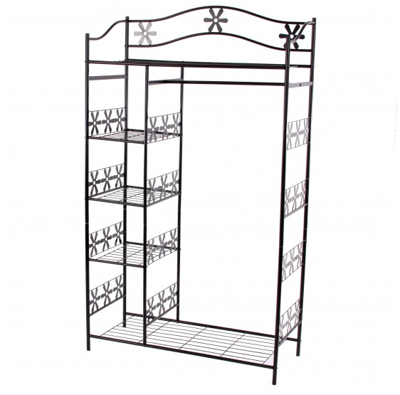 Dressing Armoire Métallique , Porte-Manteau Placard avec Rideau Pour Cacher Etagere Dressing Armoire Métallique , Porte-Manteau Placard avec Rideau Pour Cacher Etagere