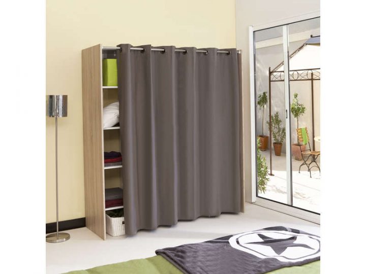 Dressing Extensible Avec Rideau – Vente De Armoire encequiconcerne Rideau Pour Cacher Dressing