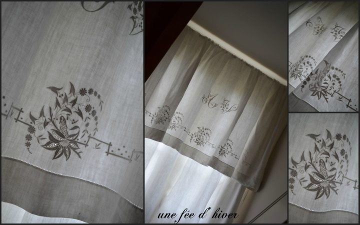 Du Beau Linge Ancien Dans La Maison . – Une Fee D'Hiver intérieur Rideaux Anciens