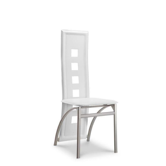 Eiffel Lot De 6 Chaises De Salle A Manger Blanches.simili avec Chaise De Salle A Manger Blanche