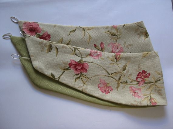 Embrasse De Rideau Style Shabby Chic Tissu Fleuri Rose Et avec Rideaux A Fleurs