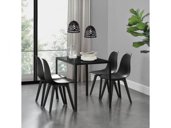 [En.casa] Ensemble Table Et 4 Chaises Table De Salle À encequiconcerne Ensemble Table Et Chaise Salle À Manger