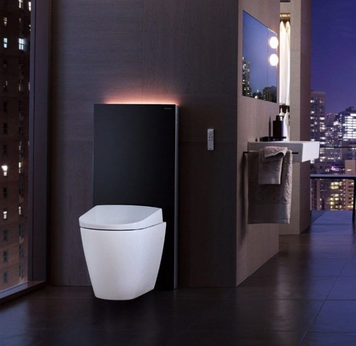 Ensemble Monolith Plus Avec Lumière Led. #Geberit intérieur Prix Toilette Suspendu