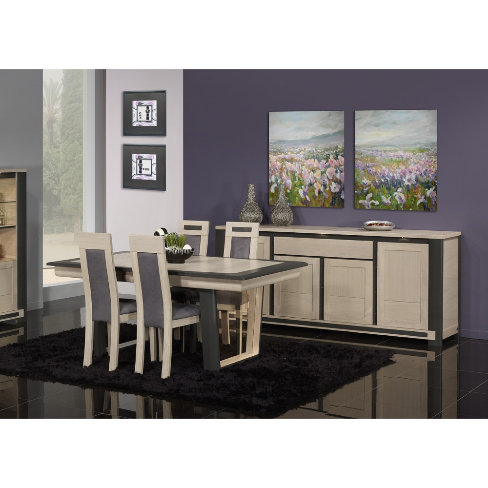 Ensemble Salle À Manger Innova Chêne Massif concernant Salle A Manger Chene Clair Massif