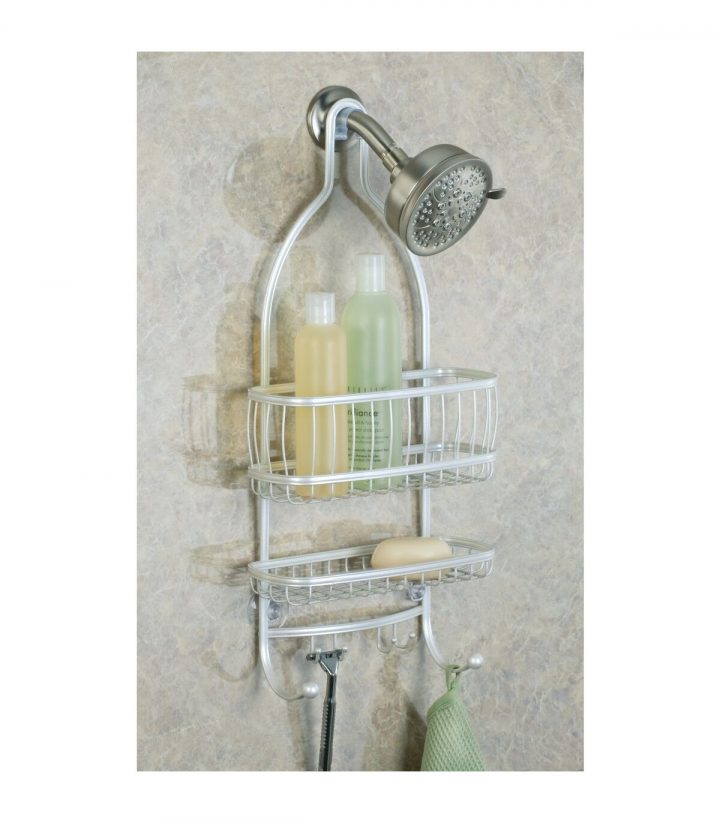 Etagère De Douche 2 Paniers En Inox avec Serviteur De Douche Inox Etagère De Douche 2 Paniers En Inox avec Serviteur De Douche Inox