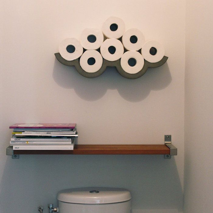 Étagère Wc – 40 Modèles Pour Trouver Le Meuble Idéal concernant Support Papier Toilette Original