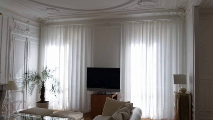 Etofea Rideaux Sur Mesure De Grande Hauteur En Finition Wave destiné Rideaux À Poser Sur Fenêtres