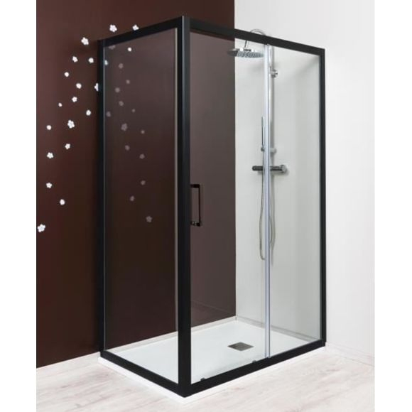 Evidence – Paroi De Douche Fixe 80 Cm Profilé Noir Napoli intérieur Paroi De Douche Krone