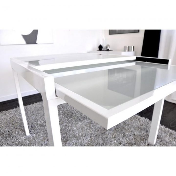 Extend Table Extensible Blanche 90/180Cm – Achat/Vente destiné Table De Salle À Manger Carrée
