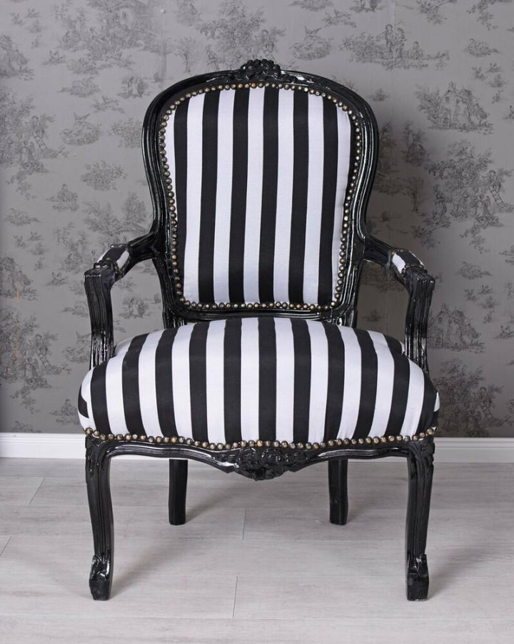 Fauteuil Baroque Ancien Chaise De Salle À Manger Noir | Ebay concernant Chaise Fauteuil Salle À Manger