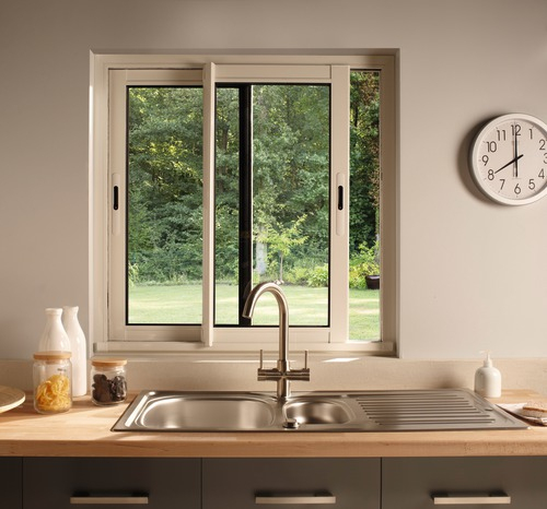 Fenêtre Coulissante En Aluminium Haute Isolation Blanc L intérieur Rideau Fenetre Aluminium