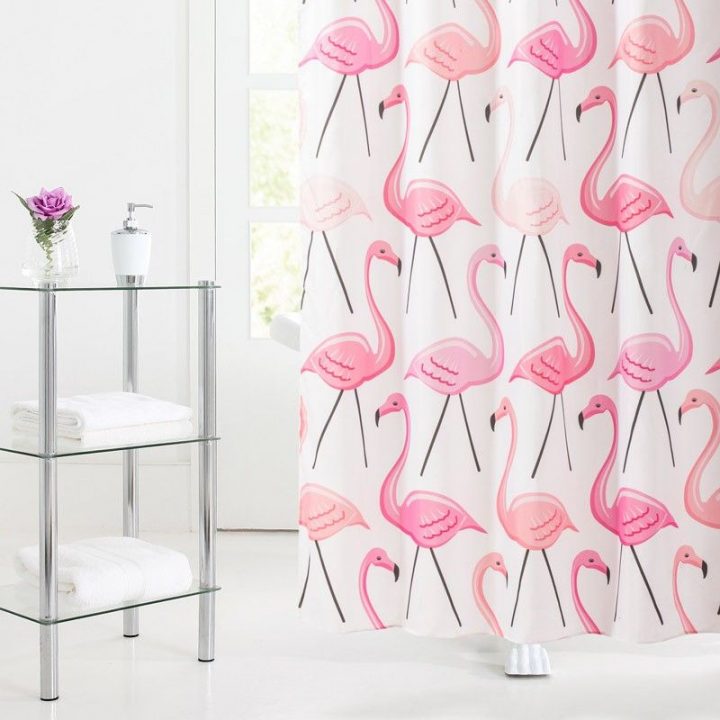 Flamingo Shower Curtain (Avec Images) | Rideau Douche avec Rideau Flamant Rose