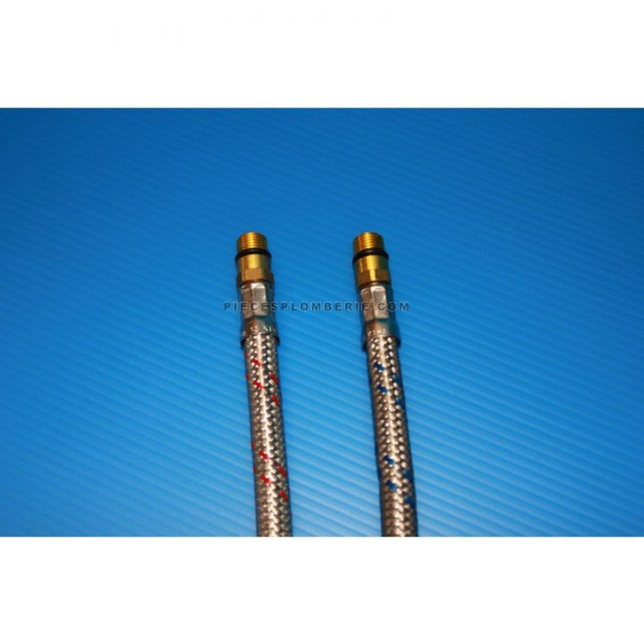 Flexible D'Alimentation Mitigeur Mâle 10/100 Longueur : 50 pour Flexible De Douche Male Femelle