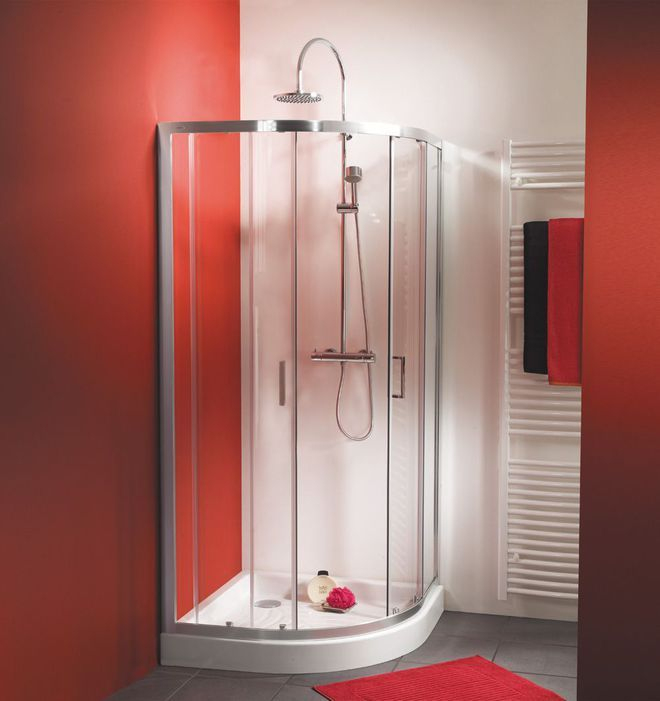 Gain De Place, La Douche D'Angle En Quart De Cercle dedans Cabine De Douche Baignoire D Angle