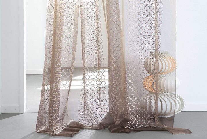 Galerie Villa Intérieur Rideau Luxe à Rideau Transparent Blanc