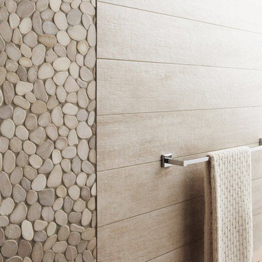 Galets Sol Et Mur Riviera Beige | Galet Salle De Bain destiné Galet Douche Leroy Merlin