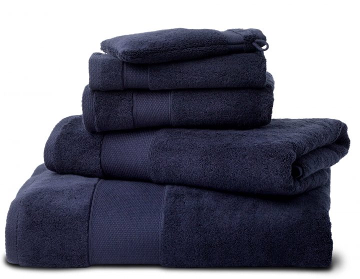 Gant De Toilette Bleu Marine Luxe – Préface, Linge De Bain intérieur Serviette De Toilette De Luxe