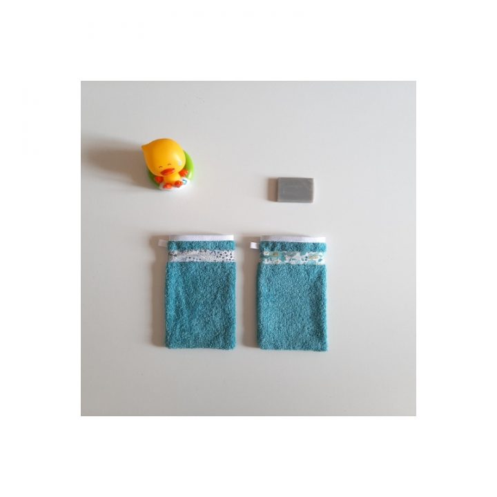 Gant De Toilette Enfant Turquoise – Bébé Gigote à Gant De Toilette Bébé