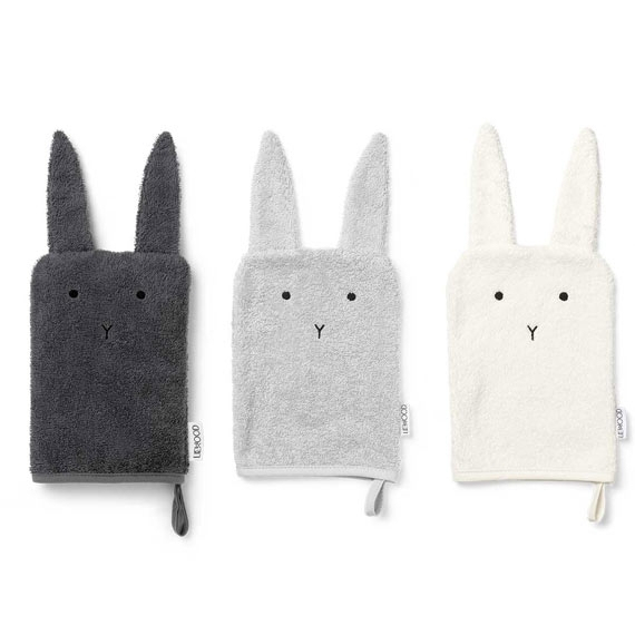 Gant De Toilette Sylvester Rabbit – Lot De 3 – Liewood à Gant Toilette Enfant